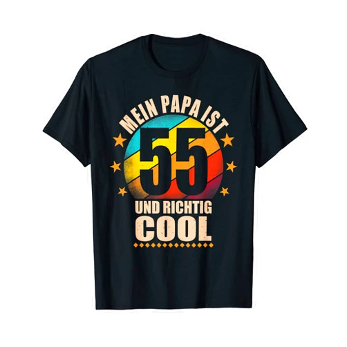 Vater Geburtstagsgeschenk für Männer Geschenke Mein Papa ist 55 und richtig cool - 55th Birthday Man T-Shirt