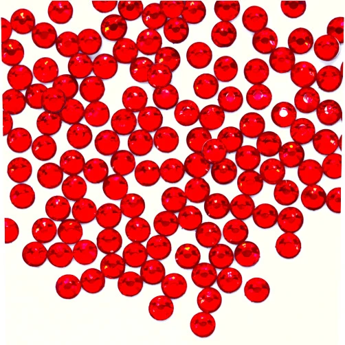 Generic Briskbloom 1440PCS SS16 4MM Flatback Hotfix Rhinestones, Hotfix Crystals for Crafts Clothes Shoes, Round Glass Gemstones (Red/Siam)