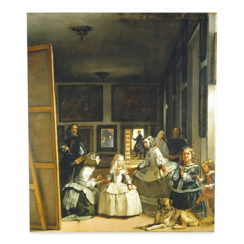 ZZPT Diego Velazquez Canvas Art Poster - Las Meninas Print - Famous Painting Wall Art for Living Room Bedroom Home Decor Unframed (12x15in/30x38cm)