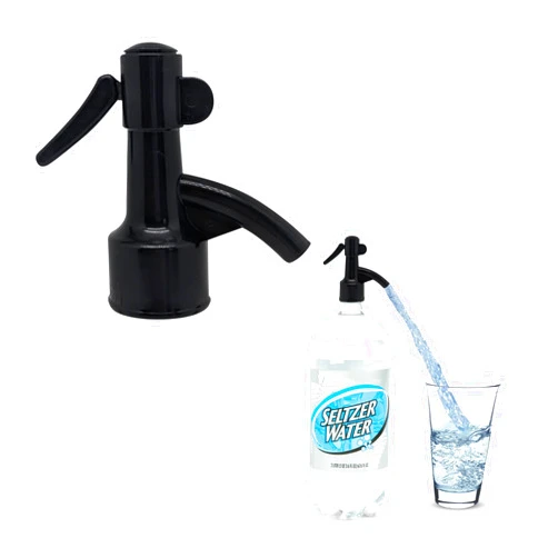 Sodafall fizz saver soda bottle dispenser siphon retro style (black)