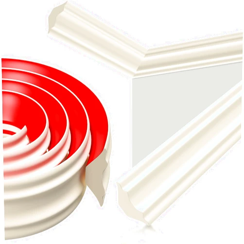 Pushglossy Ceiling Crown Molding Trim 79 Length 2 Wide Self Adhesive Crown Molding Peel and Stick Ceiling Trim White Wall Decorative Ceiling Moulding for DIY Home Indoor Craft