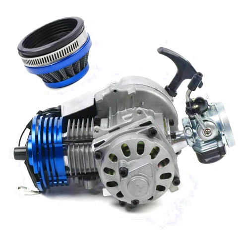 Gdrasuya10 Engine Motor 49CC 2 Stroke Racing Complete Engine Motor Pull Start Motorized Bike Engine Kit for Pocket Bike Mini Dirt Bike ATV Scooter (Racing Complete Engine)