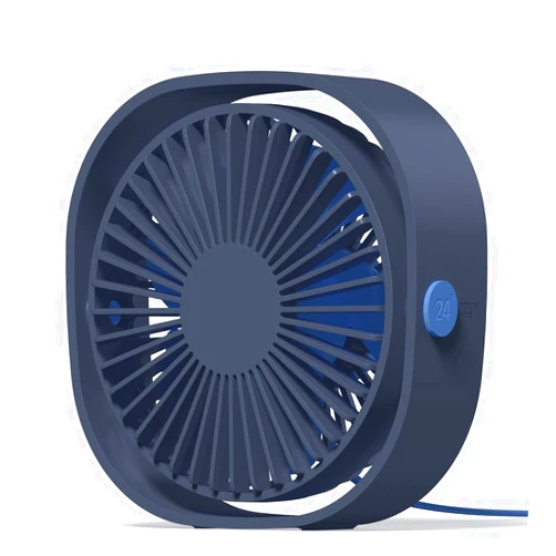 AmuseNd USB Desk Fan, USB Power Fan Ultra-Quiet Third Gear Speed 4inch Mini Fan for Office Desktop (4inch Blue)