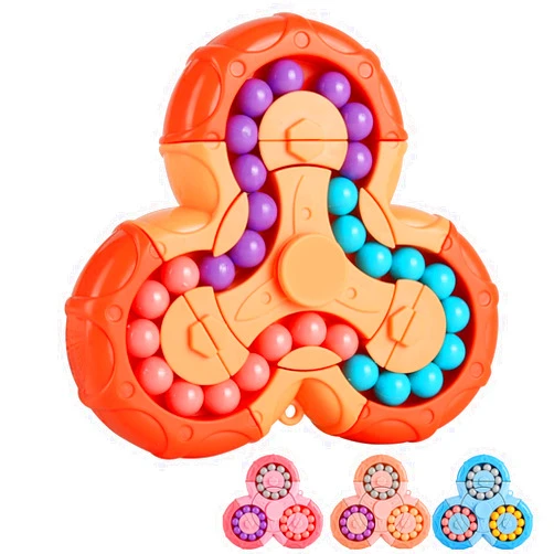 SUOXU Magic Bean Rotating Cube,Creative Rotating Finger Fidget Puzzle Toy,Boys Girls Handheld Spinner Stress Anxiety Relief Ball Game Sensory Toys,Gift for Kids Ages 3 Above Christmas Birthday Easter