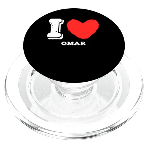 Expressing Love For Him Custom Name I Love Omar Bold Statement Name PopSockets PopGrip for MagSafe