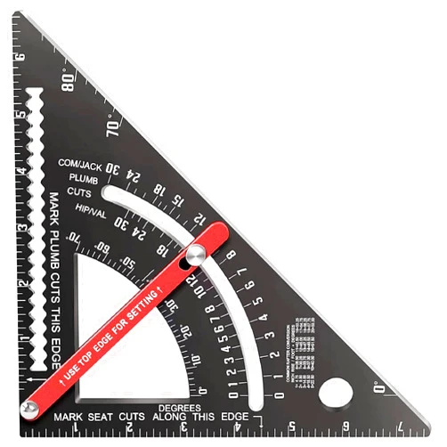 Generic BSTEPRON Carpenter Square 7 Inch Aluminum Rafter Square Tool for Woodworking