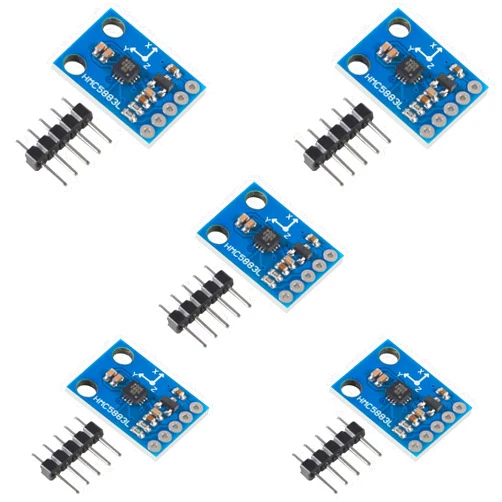 ACEIRMC 5pcs GY-273 QMC5883L 3-Axis Compass Magnetometer Sensor Board Module IIC/I2C for Arduino 3-5V Power High Accurancy