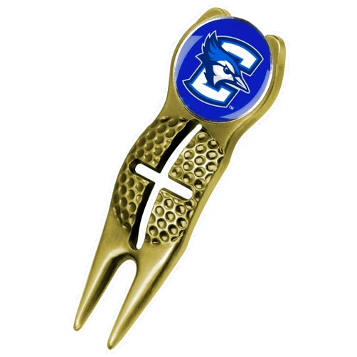 LinksWalker Creighton University Bluejays - Crosshairs Divot Repair Golf Tool - Gold