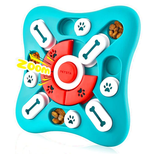 PETSTA Dog Puzzle Toys, Treat Dispensing Dog Enrichment Toys for IQ Training and Brain Stimulation, Interactive Mentally Stimulating Toys as Gifts for Puppies, Cats, Dogs