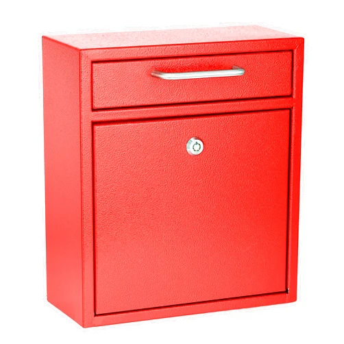 AdirOffice Wall Mount Mailbox - Mailbox with Lock and Keys- Durable Wall Mounted Locking Mailbox and Cash Drop Box for House, Apartments and Bussiness After Hours Deposits