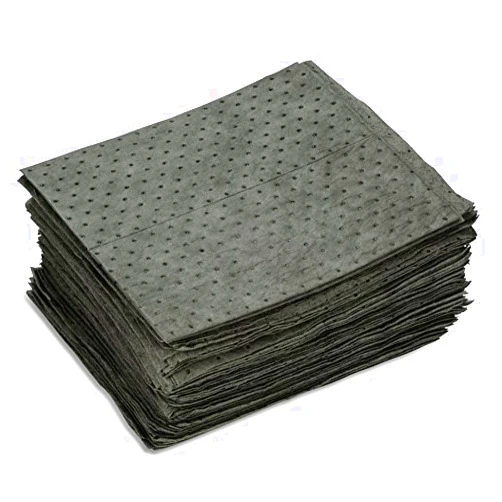Aabaco Environmental Universal Absorbent Pads - Heavy Weight Sheets (100 Per. Bale) 15 X 17 Inch Absorbing Oil COOLANTS SOLVENTS and Water – Absorbing up to 25 Gallons – for Spill Cleanup (100)