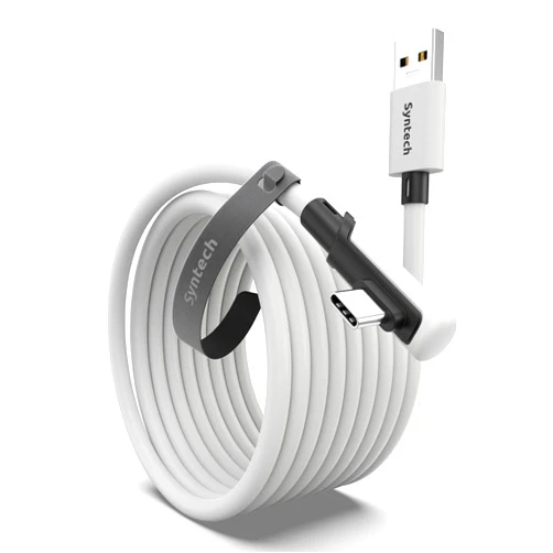 Syntech Link Cable 16 FT Compatible with Meta/Oculus Quest 3, Quest2/Pro/Pico4 Accessories and PC/SteamVR, High Speed PC Data Transfer, USB 3.0 to USB C Cable for VR Headset