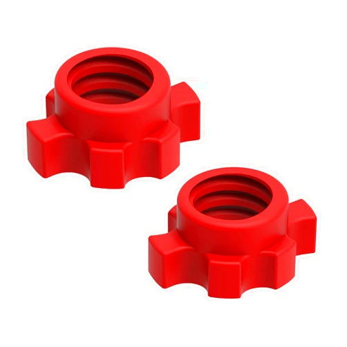 JORICY Dumbbell Bar Nut Barbell Screw, Barbell Fixing Nut Accessories Home Fitness Equipment Screw 1pcs (Red)
