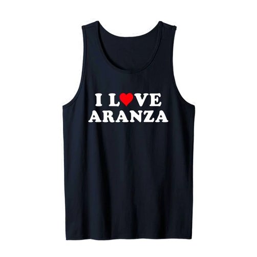 I Love Aranza Shirt For Girlfriend Boyfriend I Love Aranza Matching Girlfriend & Boyfriend Aranza Name Tank Top
