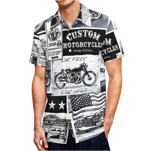 GeRRiT Yellow Sweet Bananas Men's Shirts Hawaiian Casual Printed Button-Down Shirts Fun Short Sleeve Summer Beach Shirts