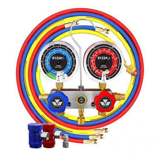 Mastercool 83272 R1234yf 2-Way Manifold Gauge Set with 72