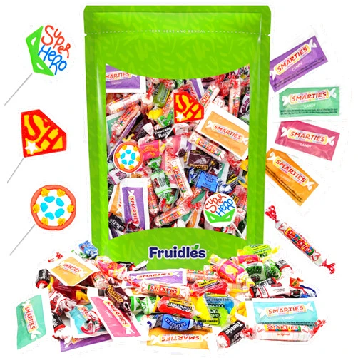 Fruidles Mega Candy Assortment Mix, Perfect for Event Parties, Social Events, Birthday Treats, Assorted Flavors, Candies & Lollipops (Half-Pound)