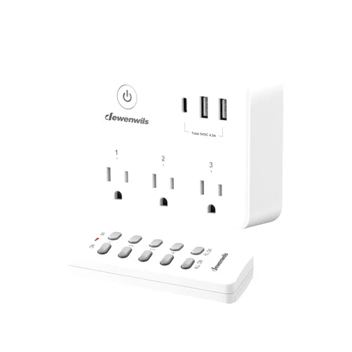 DEWENWILS Wireless Remote Control Outlet, 125V/15A/1875W Remote USB Outlet Switch, 100FT Control Range, Programmable & Expandable Indoor Remote Control Outlet, FCC Listed
