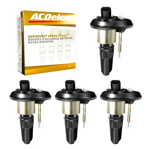 MAS Set of 4 Ignition Coils Pack & ACDelco Spark Plugs Compatible with Chevrolet Colorado GMC Canyon Isuzu I-280 I-290 I-370 2.8L L4 Replacement for UF303 IC414 52-1743