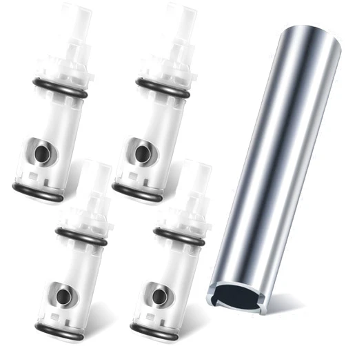 Enhon 5 Pcs Faucet Cartridge Replacement Kit Compatible with Moen 1224 1224B Cartridge Retainer Removal Tool/Moen 14272 for Double Handle Tub Shower, Faucet Cartridge Bathtub Valve Repair
