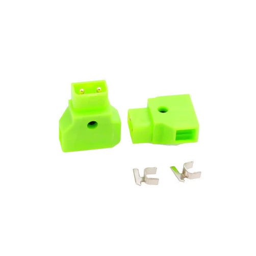 HangTon PowerTap D-tap P-tap Male Female Connector Power Plug for Photography Cable Assembly V-Lock Gold Mount Battery (2pcs, Green)