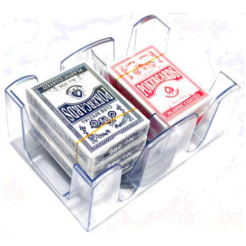 FONBEAR 6-Deck Rotating Playing Card Holder - Smooth 360 Degree Swivel Deck Holder - Playing Card Tray Great for Canasta, UNO, Blackjack, Texas Hold'em, Hand and Foot, Dealing and Discard Accessories