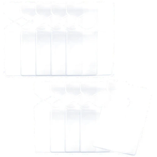 Ecocstm 10 PCS Clear Parking Permit Holder, Rear View Mirror Hanger, Car Vertical Parking Lot Pass, Hang Tag Holde, Parking Pass Holder for Car Passes, Permits, Stickers
