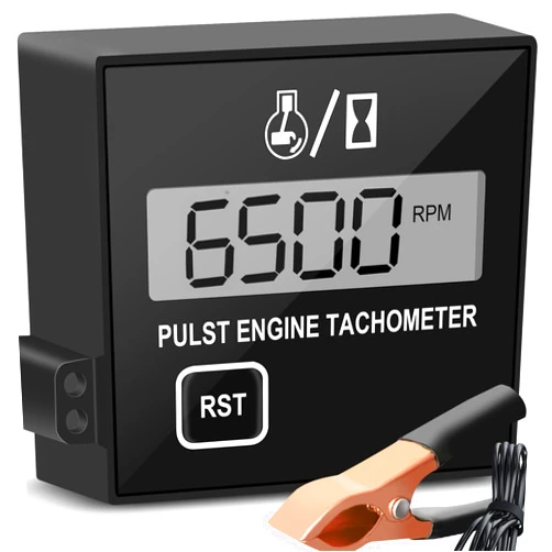 WQAPVHBG Chainsaw Tachometer-Digital Tachometer Tach Gauge Small Engine Tachometer Digital Display Pulse Speedometer for Jet Engine Chain Saw Cropper Generator Lawn Mower RV ATV Dirt (W1)