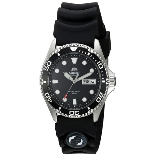 Orient Men's 'Ray II Rubber' Japanese Automatic Stainless Steel Diving Watch, Color:Silver-Toned (Model: FAA02007B9)