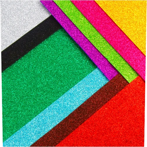 LOMIMOS 10 Pcs Glitter EVA Foam Paper Sheets,for Handicraft Kids Arts Crafts DIY Projects Classroom Parties(8x12 in)