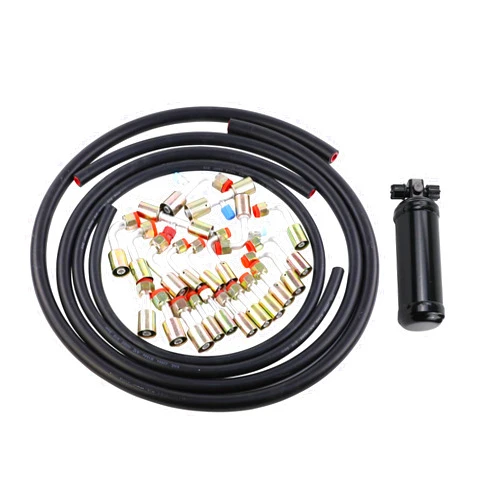 Wisepick 26PCS Air Conditioning Hose and Fitting Kit Includes 6.5 ft #6#8#10 AC Hoses #6#8#10 AC Fittings and Universal AC Receiver Drier