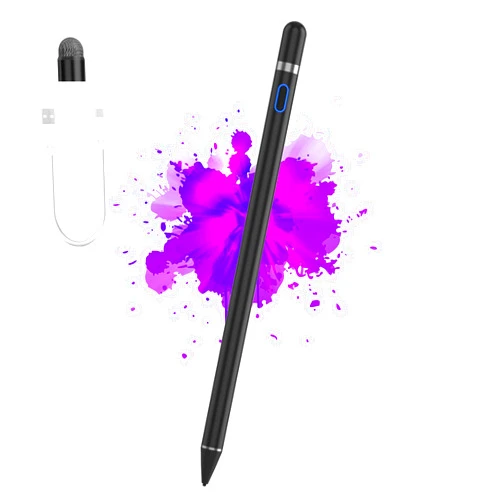 EFLLVSD Compatible for iOS&Android Touch Screens Active Stylus Pen,Stylus Pens for Touch Screens,Rechargeable Stylus for i-Pad/Pro/Air/Mini/i-Phone/Cellphone/Samsung/Tablet Drawing&Writing (Black)