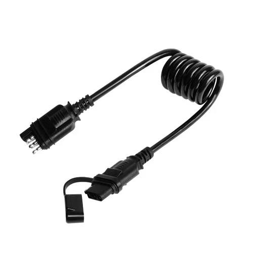BFXM 4 Pin Trailer Connector Extension, Flat Trailer Plug Trailer Wire Extension Harness, 18 Guage Male and Female Wiring Harness Adapter, Retractable Extension Cable with Dust Cover 36