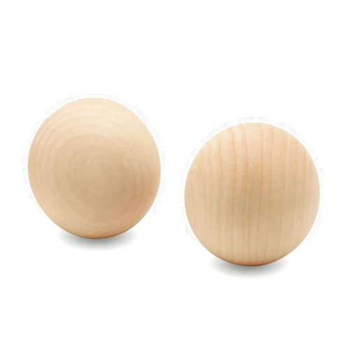 Woodpeckers 3-1/2 inch Round Wooden Balls for Crafts Bag of 2 Unfinished and Smooth Round Birch Hardwood Balls and Wooden Spheres by Woodpeckers