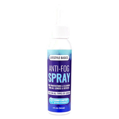 Lifestyle Basics Anti Fog Spray Cleaner for Eye Glasses, Lenses, Mirrors - All-Surface Fog Prevention - Up to 24 Hrs Protection