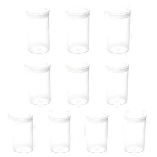 Lasenersm 10 Pieces Film Canisters Plastic Film Canister Plastic Film Canister Holder Empty Camera Reel Containers Empty Camera Reel Storage Containers Case Plastic Storage Case with Lids, Transparent