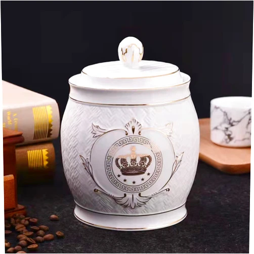 ZJIAQ-TEABOX CHUANGYIGU-Food Storage Jars， Loose Tea Tin Tea Storage, For Kitchen Spice, Tea, Coffee And Sugar Canister, Sugar Container, Tea Container-White (Style : Style1)