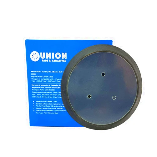 Union Pads & Abrasives 5 inch Diameter PSA Adhesive Back Sander Pad with No Vacuum Holes for 332, 333, 333VS Random Orbit Sander Replaces Porter Cable 13900