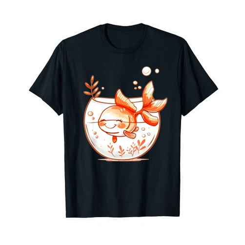 Goldfish Bowl I Goldfish Art I Cartoon Goldfish Cute Goldfish I Kids Goldfish T-Shirt