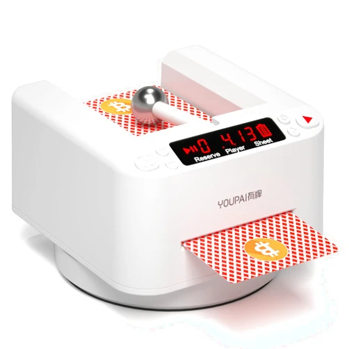 VQP Automatic Card Dealer, 360° Rotating Card Dealer Machine for UNO Casino Games 2 Decks Card Dealer, Blackjack Table Poker Accessories, Rechargeable Automatic Card Dispenser for Playing Cards