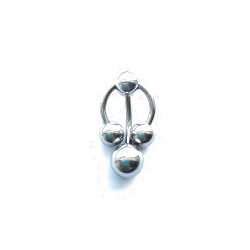 PODOL STAR Surgical Steel Horseshoe & Barbell Combo for VCH Piercing.
