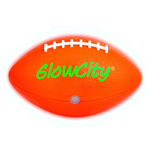 GlowCity Glow in The Dark Football - Light Up LED Ball - Perfect for Evening Play, Camping, and Beach Fun!