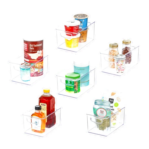 InterDesign iDesign Plastic Organizer Kitchen Storage Bin Set, Clear