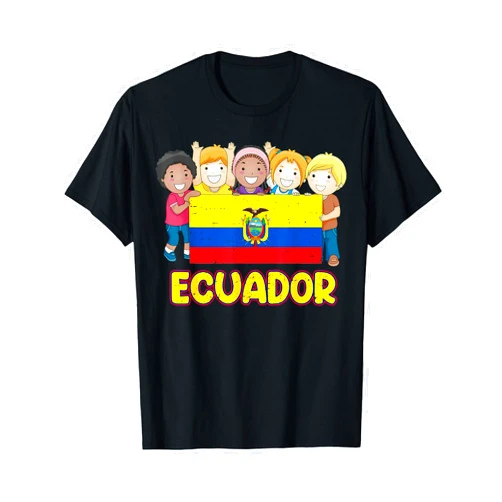 Hispanic Heritage Ecuador Flag Pride Toddler Kids National Hispanic Heritage Month Shirts Kids Ecuador Flag T-Shirt