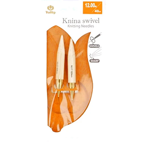 Tulip Knitting Needles, Bamboo, Beige, 40 cm x 12 mm