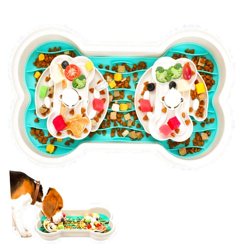 Tivray Slow Feeder Dog Bowls Large Breed, Diffcult Dog Slow Feeder Bowl - Helps Slow Down Eating Reduces Boredom Bloat Stop, Interactive Puzzle Feeder Slow Eating Dog Bowl for Medium and Large Dogs