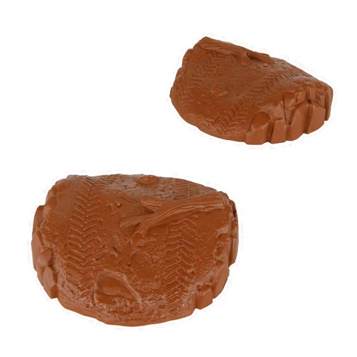 Tim Mee Toy TimMee Round Roadblock Terrain Hill Mound - 2pc Brown Plastic Accessory USA
