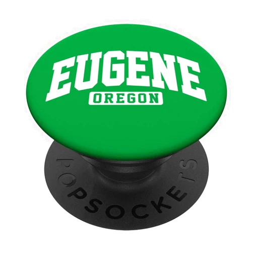 Eugene Oregon City Style Eugene Oregon State City Pacific NW Town Green Sports Style PopSockets Swappable PopGrip