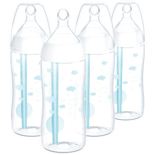NUK Smooth Flow Pro Anti Colic Baby Bottle - Easy to Assemble and Clean & Reduces Newborn Spit-up & Gas
