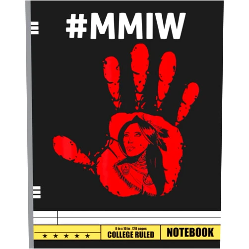 Native Lz Native America Stolen Sisters Awareness Merch - MMIW Notebook: Native American Themed, College Ruled, 8